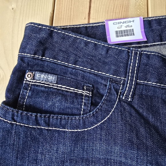 Cinch Ada Mid Rise Relaxed Fit Boot Cut Dark Wash Jeans 33/15 Long NEW - Picture 6 of 14